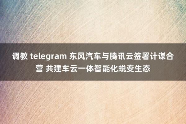 调教 telegram 东风汽车与腾讯云签署计谋合营 共建车云一体智能化蜕变生态