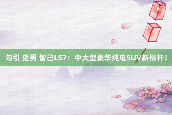 勾引 处男 智己LS7：中大型豪华纯电SUV新标杆！