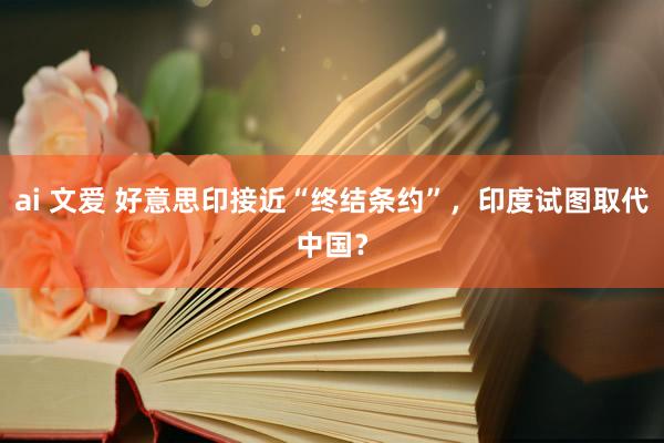 ai 文爱 好意思印接近“终结条约”，印度试图取代中国？